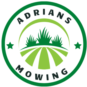 Adrian's mowing Garden services logo