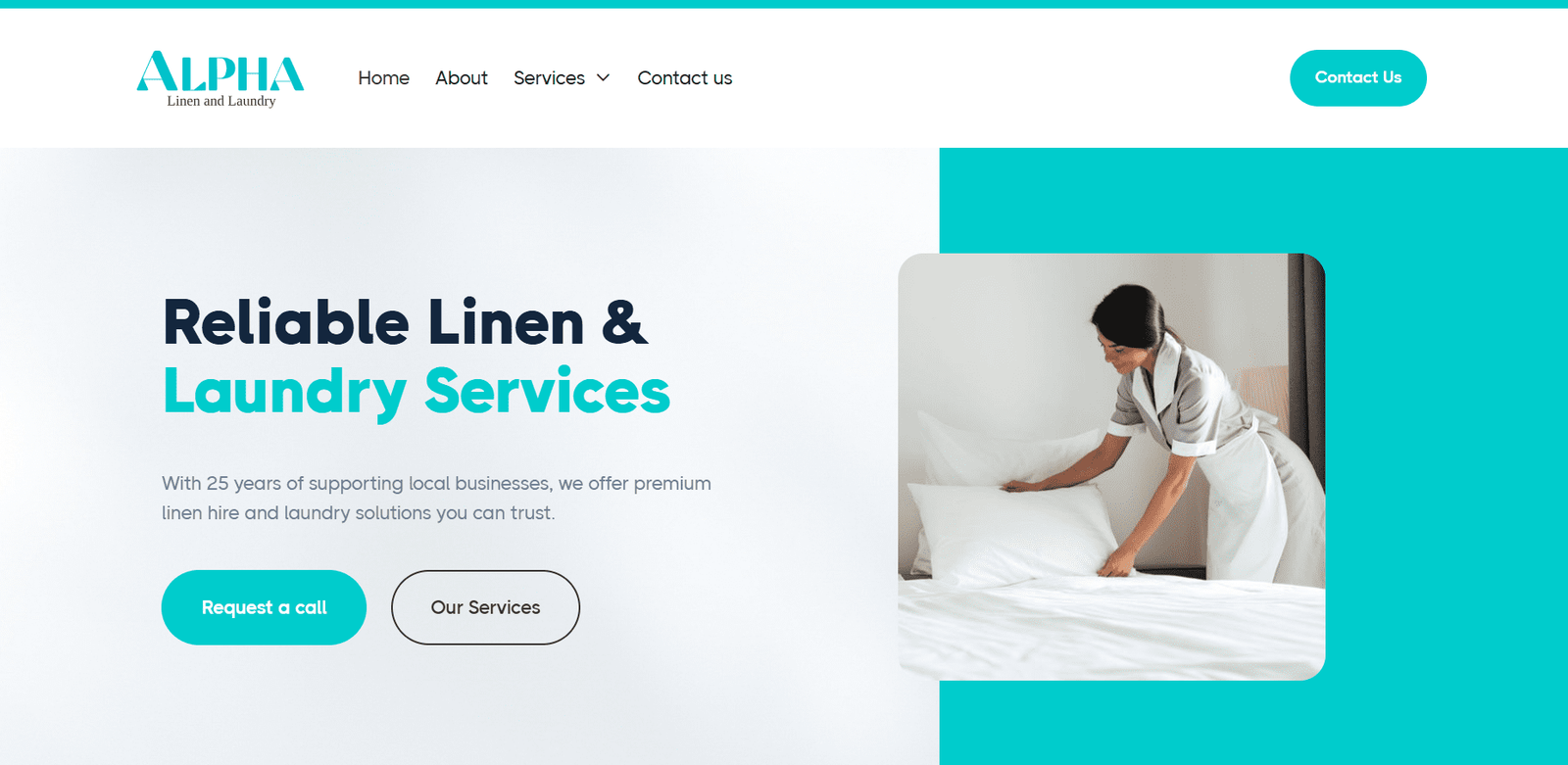 Alpha Linen and Laundry logo