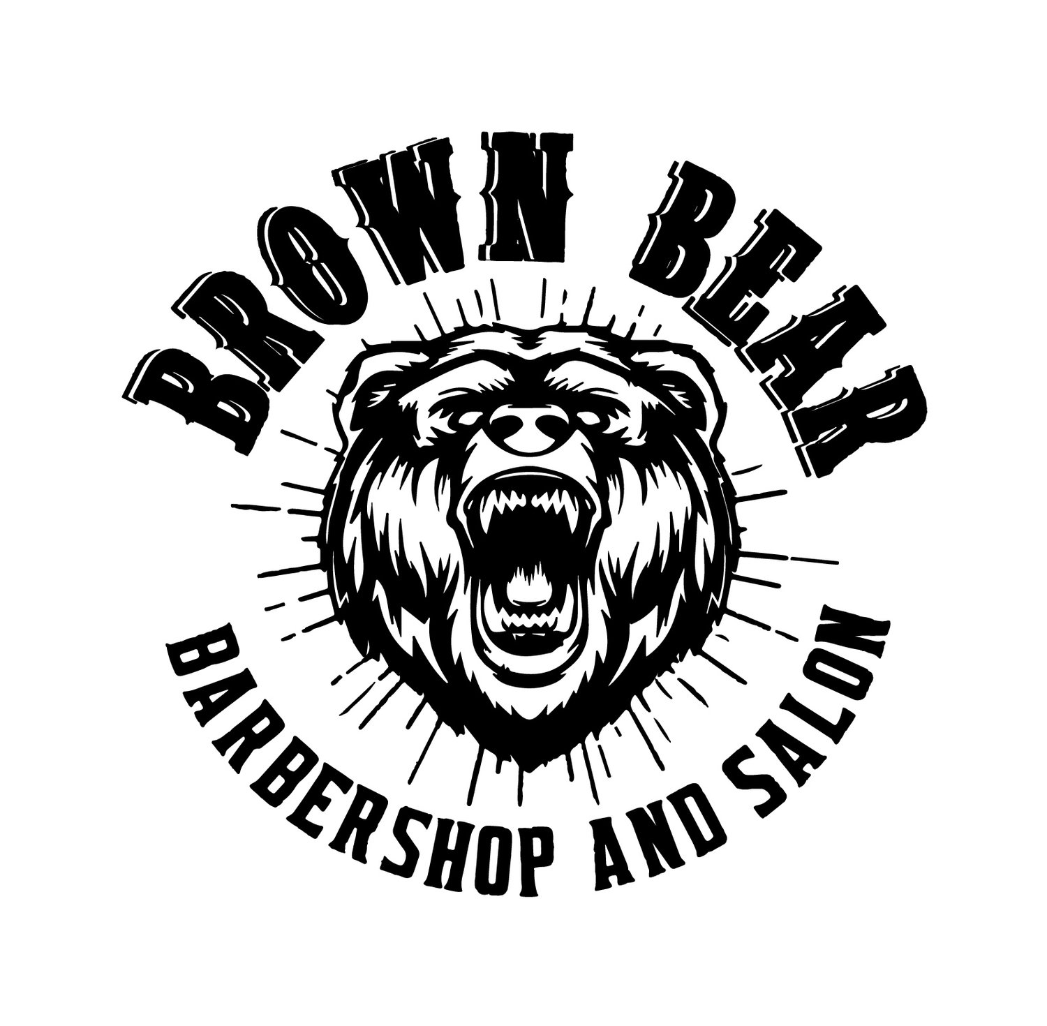 Brown Bear Barbershop and Salon logo